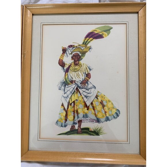 Vintage Ada Peacock Framed Prints Peru Paraguay Latin Set of 3 15" x 12" 8454 - Picture 8 of 8